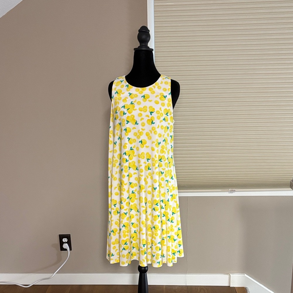 Pappagallo Yellow Lemon Midi Dress